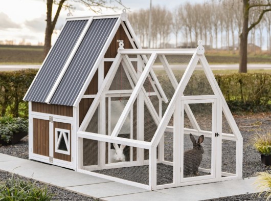 Konijnenhok Pip met ren 130x249x180cm