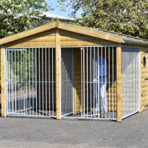 De hondenkennel Maxima is voorzien van verzinkte kennelpanelen