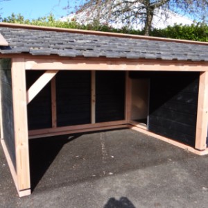 Het schuilhok Rex is te gebruiken voor zowel honden als kleine boerderijdieren