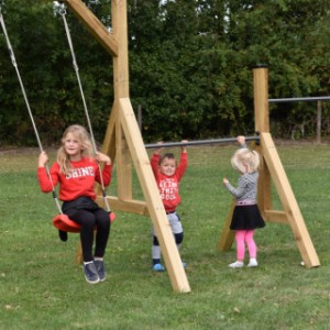Schommel Smart Dubbel met dubbel duikelrek van geïmpregneerd hout