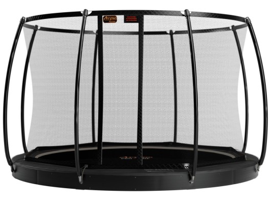 Trampoline Avyna Pro-Line 12 FlatLevel Zwart - met veiligheidsnet Ø365cm