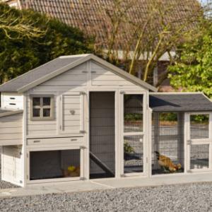 Kippenhok Holiday Medium met legnest en Extra Uitloopren