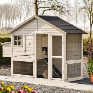 Het konijnenhok Holiday Medium is geschikt voor 2 à 4 konijnen