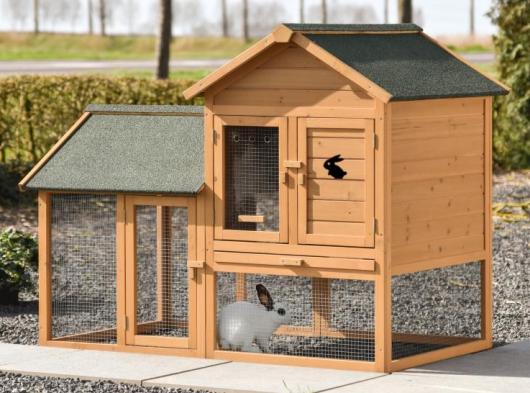 konijnenhok Action met ren links 151x95x118cm