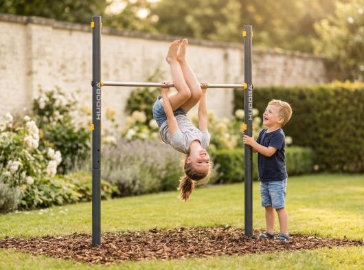 Duikelrek Hudora enkel, een metalen rekstok met een sjieke uitstraling