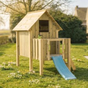 Speelhuis Dream 60 is voorzien van een leuke glijbaan