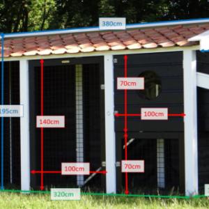 Verschillende afmetingen van het kippenhok Supreme+