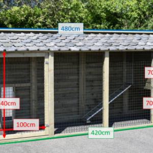 Verschillende afmetingen van het kippenhok Supreme XL+