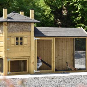 Kippenhok hooiberg Rosa met overdekte ren