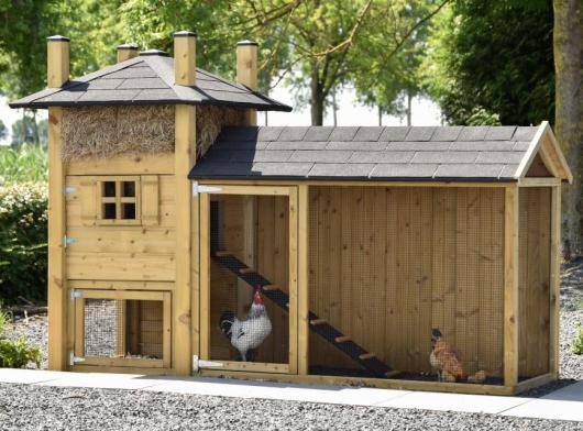 Kippenhok hooiberg Rosa met overdekte ren 277x114x180cm