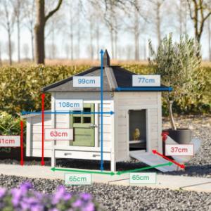 Verschillende afmetingen van het kippenhok Ambiance Small