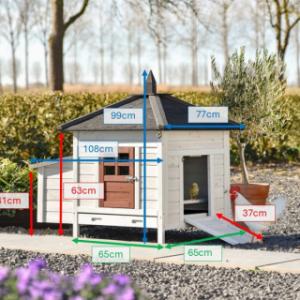 Verschillende afmetingen van het kippenhok Ambiance Small
