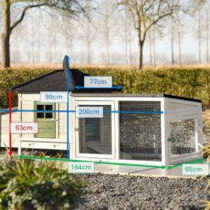 Kippenhok Ambiance Small met overdekte ren 200x77x99cm
