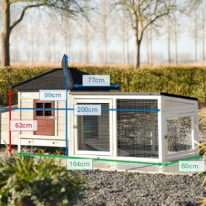 Kippenhok Ambiance Small met overdekte ren 200x77x99cm