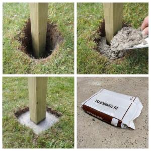 2 zakken beton voor verankering?