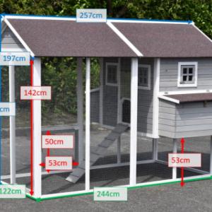 Verschillende afmetingen van het konijnenhok Royalty