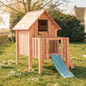 Speelhuis Dream 60 is voorzien van een leuke glijbaan