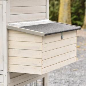 Het kippenhok Prestige Large is uitgerust met een legnest