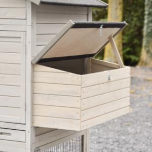 Het kippenhok Prestige Large, met een aangebouwd legnest