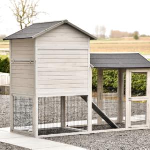 Het konijnenhok Prestige Large, gezien van de achterzijde