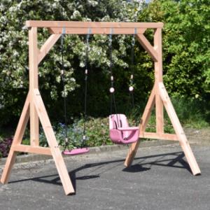 Dubbele schommel met Douglashout frame