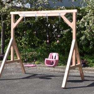 Dubbel schommel voor in de tuin