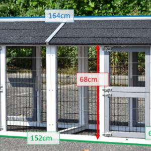 Verschillende afmetingen van de dubbele aanbouwren Space Small