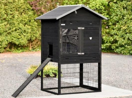 Kippenhok Prestige Medium Black met legnest 143x100x181cm
