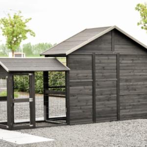 Neem een kijkje aan de achterkant van konijnenhok Holiday Large