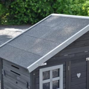 Het dak van Holiday Medium Black is voorzien van dakleer