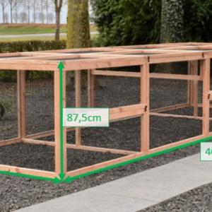 Verschillende afmetingen van de kippenren Eggy