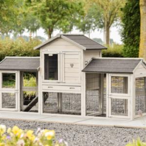 Konijnenhok Prestige Small Light-grey Dubbel