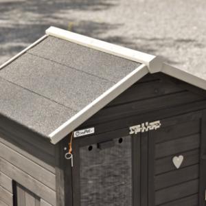 Konijnenhok Prestige Small is voorzien van zwart dakleer