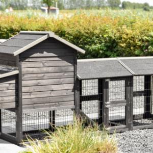 Een kijkje aan de achterkant van kippenhok Prestige Small Black