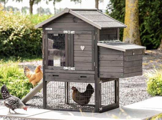 Kippenhok Prestige Small Black met legnest · 114x72x122cm