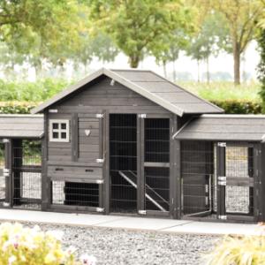 Konijnenhok Holiday Small Black Dubbel 299x73x128cm