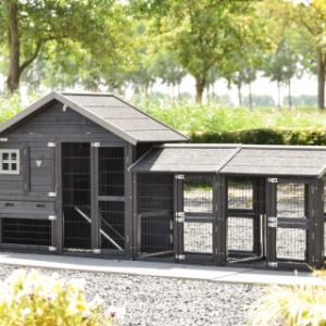 Het nachthok van kippenhok Holiday Small Black is geschikt voor 2 à 4 kippen