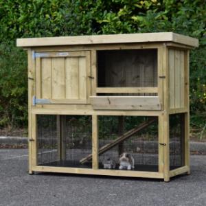 Konijnenhok Axi Maxi Geïmpregneerd vurenhout 146x67x118cm