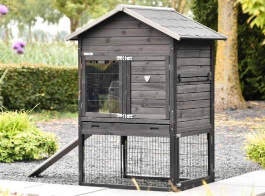 Konijnenhok Prestige Medium Black 104x90x150cm