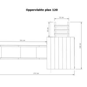 Afmetingen van speeltoestel Plan 120