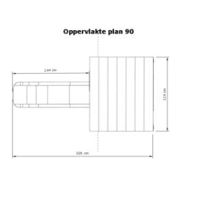 Afmetingen van speeltoestel Plan 90