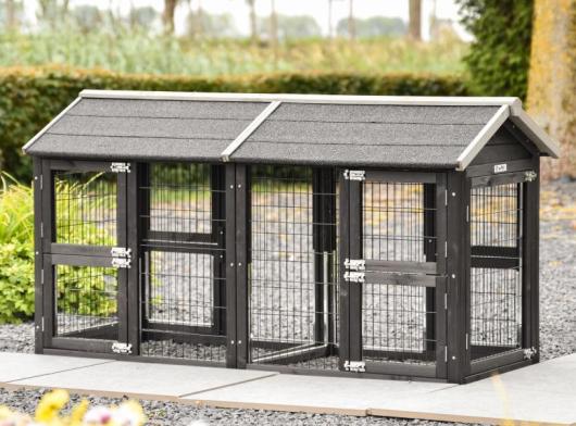 Dubbele Aanbouwren Space Small Black 164x72x88cm