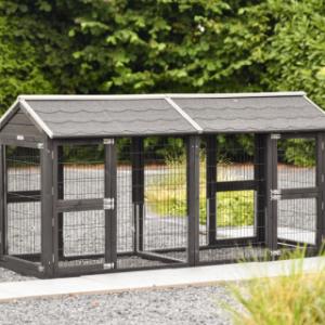 Dubbele Aanbouwren Space Medium Black 210x88x105cm