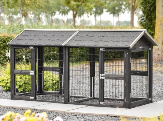Dubbele Aanbouwren Space Medium Black 210x88x105cm