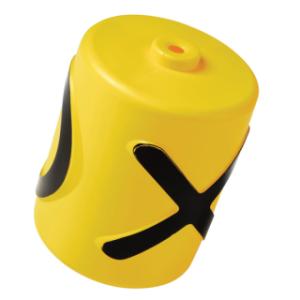 Spinner met reliëf opdruk X en O