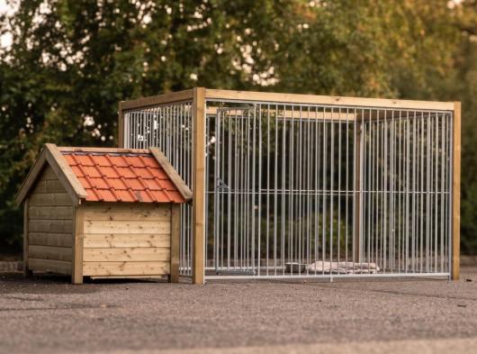 Hondenverblijf Flinq met geisoleerd nachthok Snuf
