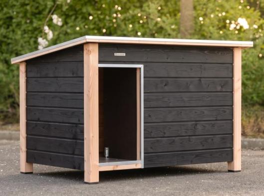 Hondenhok Loebas zwart/douglas 185x125x122cm