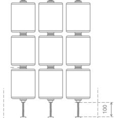 Afstanden OXO-spinnerset boter-kaas-en-eieren