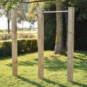 Dubbel duikelrek RVS - met 3 palen  90 cm
