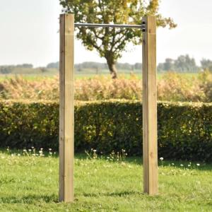 Stevig Duikelrek met schitterende RVS duikelstang en 2 palen